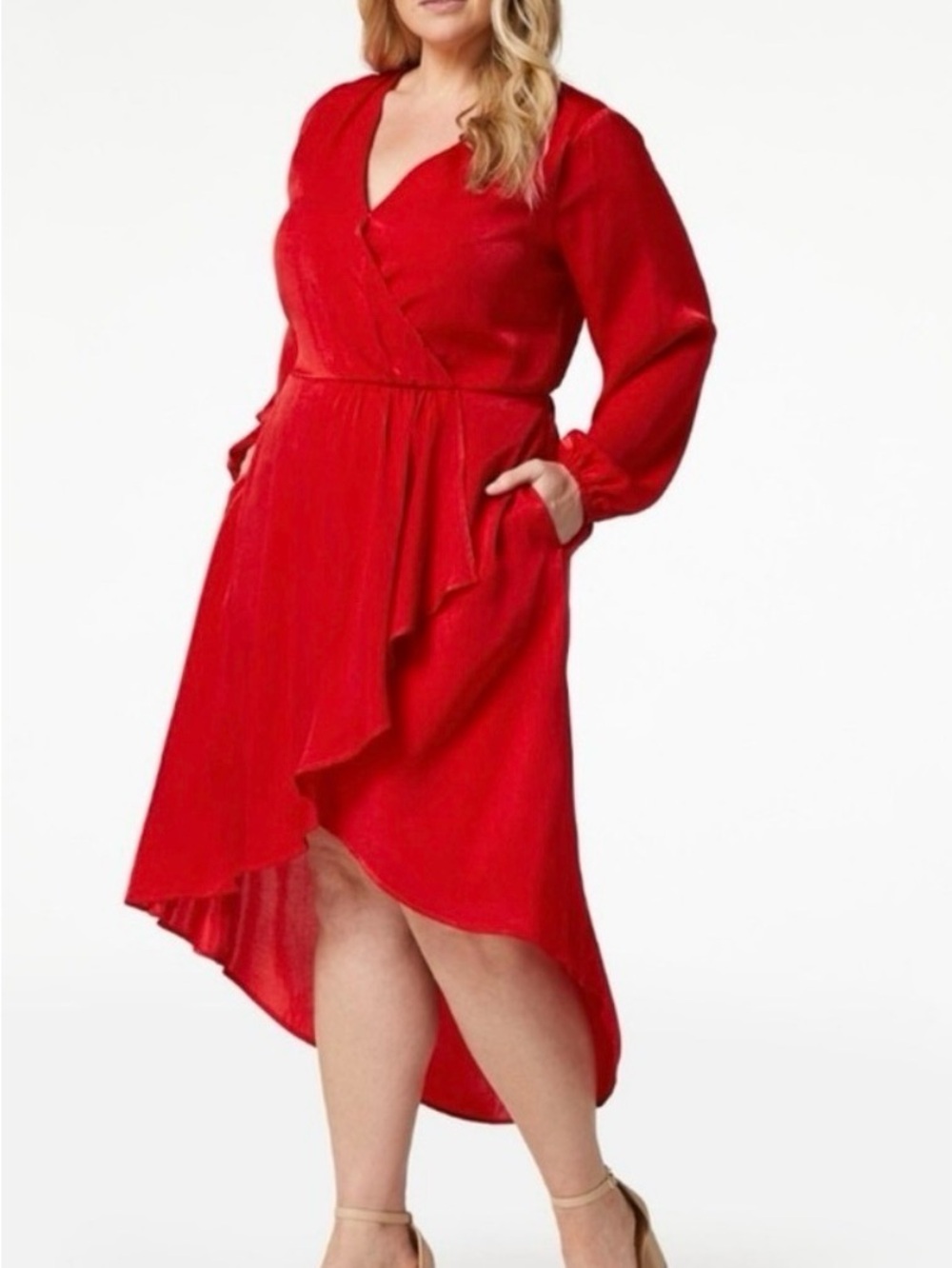 Red Hi-Low Cocktail Dress -Cato
